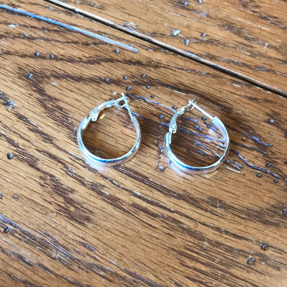 Silver Hoop Earrings 925